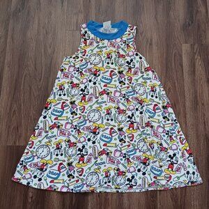 Vintage Sleeveless Disney Minnie Mickey Short Nightgown Size Small Made in USA